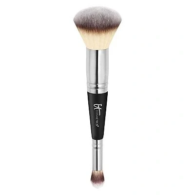 Image of IT Cosmetics Heavenly Luxe Complexion Perfection Foundation Make Up Brush #7, Double Ended and Multi Use for Seamless Application