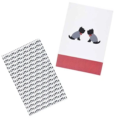 Image of KitchenCraft Westie Dog Tea Towels 2 Piece Set