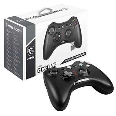 Image of MSI FORCE GC30 V2 Wireless Gaming Controller &#039;PC and Android ready, Upto 8 hours battery usage, adjustable D Pad cover, Dual vibration motors, Ergonomic design&#039;