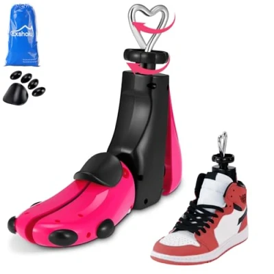 Image of Exshoiu Shoe Stretcher Men Women, 4 Way Boot Stretch Width &amp; Length, Adjustable Leather Widener for Wide Feets