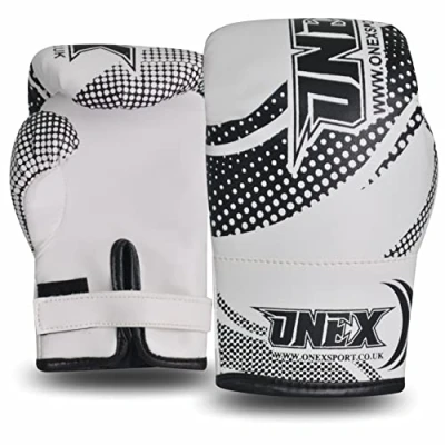 Image of ONEX Junior/kids Boxing Gloves Sparring * Pro 2oz 4oz 6oz Punch Bag Fight MMA Muay Thai Grappling Mitts Martial Arts Training Kickboxing Punching Glove (Black, 2oz)
