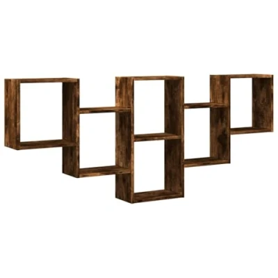 Image of vidaXL Wall Shelf Smoked Oak Engineered Wood Floating Display Storage 159x18x66cm Maximize Dining Room Space