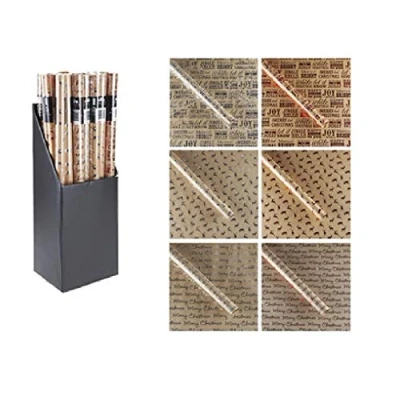 Image of 3 Pack of 70CM x 2M Wrap Wrapping Paper Ideal for All Occasions HOT FOIL ON Craft