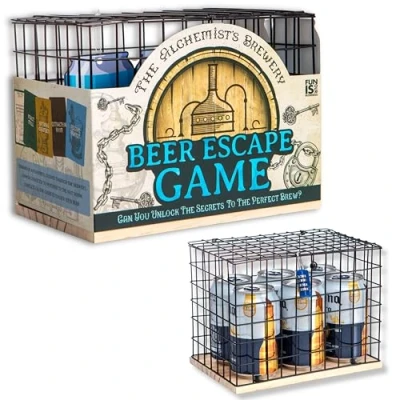 Image of Boxer Gifts Escape Room Novelty Beer For Men Brain Teaser Puzzles Adults Joke Present Dad Husband Boyfriend