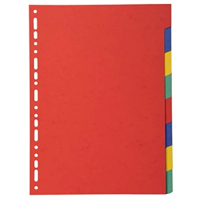 Image of Exacompta Ref 2008E Forever Collection 100% Recycled Dividers Suitable for A4 Documents, 220gsm Card, 8 Position Multicoloured