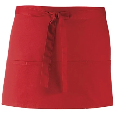 Image of Premier Ladies/Womens Colours 3 Pocket Apron / Workwear (One Size) (Red)