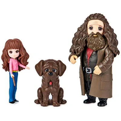 Image of Wizarding World Magical Minis Hermione and Rubeus Hagrid Friendship Set with Collectible Toy Figures Creature, Kids Toys for Ages 5 up