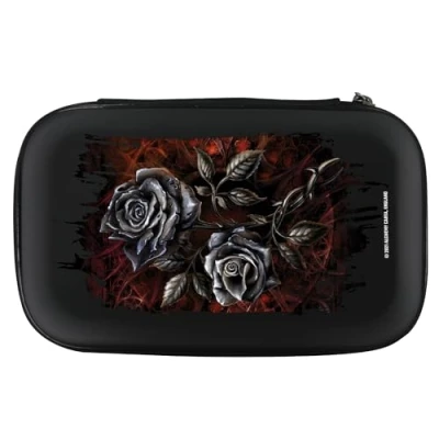 Image of Officially Licensed Alchemy Darts Case Gothic Tattoo Design Storage Wallet (Skeleton Fan)