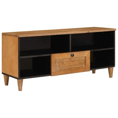 Image of vidaXL TV Cabinet Light brown 105 x 33 46 cm Solid mango wood