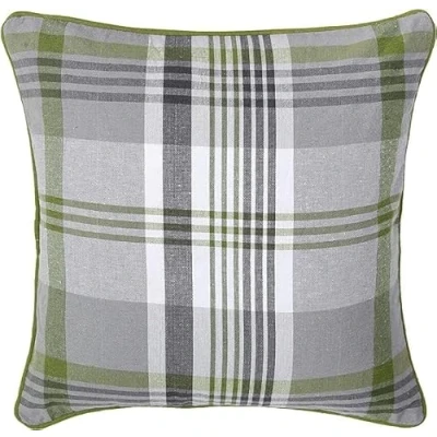 Image of LIZZIE JACOBS Tartan Check Cushion Covers 100% Cotton Super Soft Comfortable Material Regular 18 inch or Large 24 (45 x 45 cm, Green)