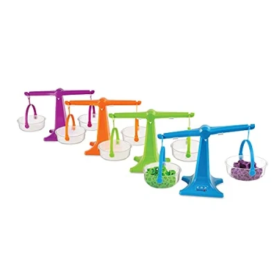 Image of Learning Resources 93405 Nestable Pan Balances Set of 4, Multi