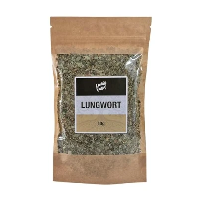 Image of Lowhill Valley Lungwort Herbal Tea Soothing Respiratory Support Pulmonaria officinalis 100% Pure Organically Grown Contains No Additives or Preservatives 50g