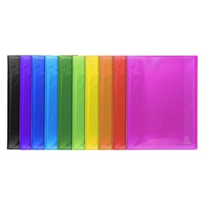 Image of Exacompta Ref 85570E Iderama Collection Semi Rigid Display Book 240 x 320mm in Size, Suitable for A4 Documents, 50 Pockets Assorted Colours (Pack of 12)