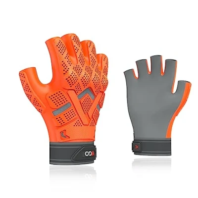 Image of Vgo... Work Gloves Men Fingerless Seamless Anti impact Multipurpose Utility for Delivery Carpenter Sport, Summer Light Duty