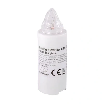Image of Votive LED Tealight Battery Stillo 2 Effect Flashing Light Intermitence Long Lasting Up 365 Days (White) Bianco