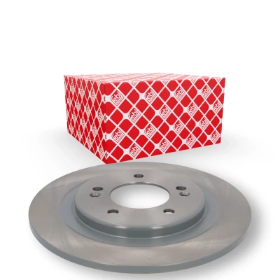 Image of 584113Z100 Brake disc FEBI BILSTEIN 108506 Rear Axle 284mm 10mm 5 Hole 114,3mm solid Coated HYUNDAI: i40 Estate, Saloon