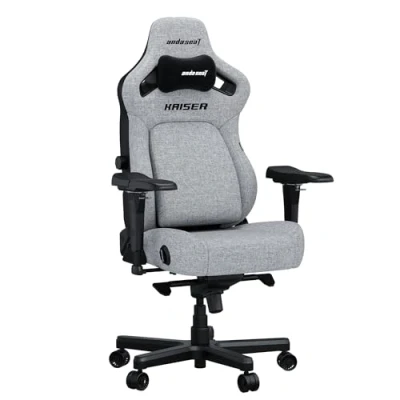 Image of ANDASEAT Kaiser 4 Series Premium Gaming Chair Large, Ash Grey, Black,Silver/Grey