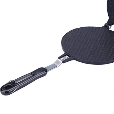 Image of Non Stick Waffle Cone Maker Pan, Aluminum Alloy Egg Roll Mold Ice Cream Maker, Crispy Omelette Pancake Food Grade Easy Clean Kitchen Baking Cooking Pan with Heat Insulation Handle