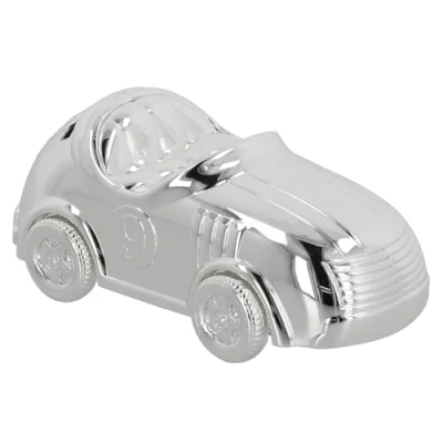 Image of Shudehill Giftware Racing Car Silver Plated Money Box Boxed Gift