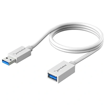Image of SABRENT USB Extension Cable 90cm, A 3.0 Male to Female, Data Sync Extender Cord 5Gbps High Speed for Charging Cable, Stick, Printer, PS4/5, Hub, External Hard Drive, etc (CB 303W)
