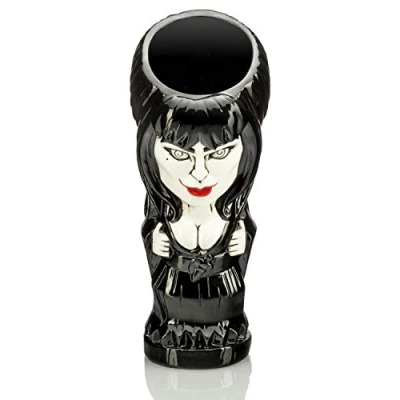 Image of Elvira Geeki Tikis Mistress of the Dark Mug Tiki Style Cup Holds 20 Ounces