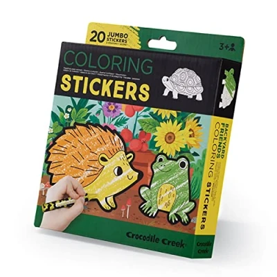 Image of Crocodile Creek Colouring Stickers Backyard Friends