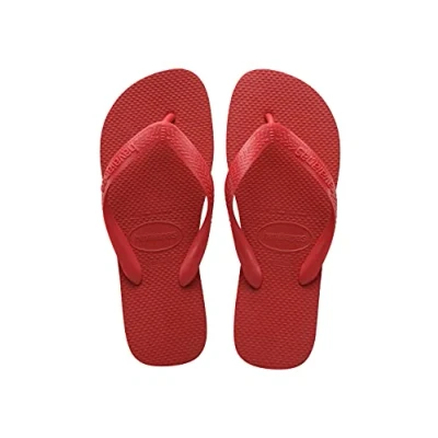 Image of Havaianas, Unisex Adults, Top, Flip Flop, Ruby Red, 1/2 UK