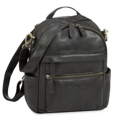 Image of STILORD &#039;Regina&#039; 2 in 1 Leather Backpack Handbags for Women Small Convertible Ladies Modern Rucksack Bag real Shoulder Daypack Anti Theft Backpack, Colour:black