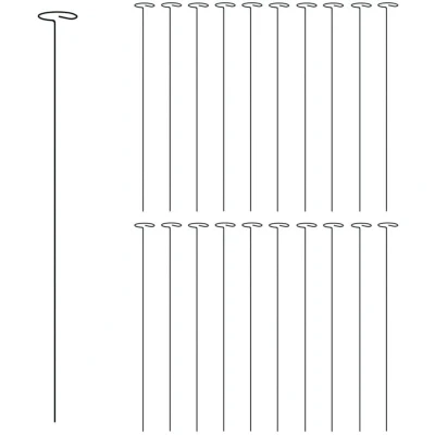 Image of vidaXL Garden Plant Stakes 20 pcs Dark Green 61 cm Steel