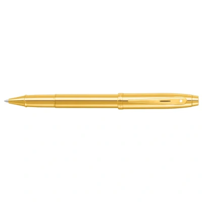 Image of Sheaffer 100 9372 Glossy PVD Gold Rollerball Pen With Trim