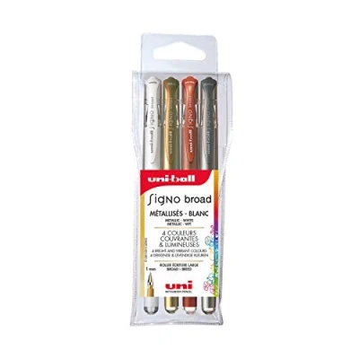Image of Uni Ball SIGNO BROAD UM153/4 GSW3 Gel Rollerball Pen UM 153, Case of 4