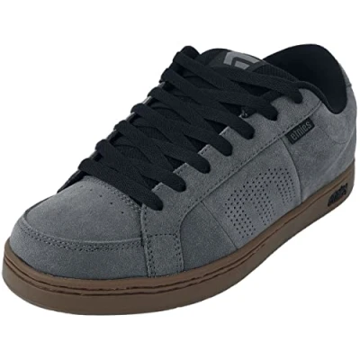 Image of Etnies Kingpin Skate shoes, Size: 5.5, Grey/black/gum Leather and textile
