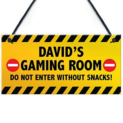 Image of RED OCEAN DO NOT ENTER Sign PERSONALISED Funny Gaming For Bedroom Man Cave