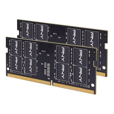 Image of PNY Performance 32GB (2x16GB) DDR4 DRAM 3200MHz (PC4 25600) CL22 (Compatible with 2933MHz, 2666MHz, 2400MHz or 2133MHz) 1.2V Notebook/Laptop (SODIMM) Computer Memory Kit MN32GK2D43200 TB