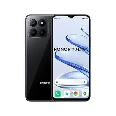 Image of HONOR 70 Lite, Smartphone 5G, 4GB+128GB, 6,5 90Hz FullView Display, 5000 mAh, Android 12, Dual SIM, Midnight Black