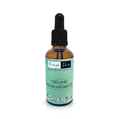 Image of Freshskin Beauty LTD Organic Virgin Argan Oil 50ml 100% Pure &amp; Natural, Anti Ageing, Antioxidant, Vegan, Hexane Free, No GMO