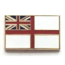 Image of Royal Navy White Ensign Flag MOD Approved Pin Badge
