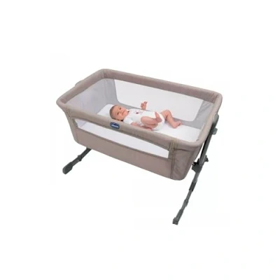 Image of Chicco Next2Me Essential Infant Cosleeping Crib, Sustainable, Compatible with Different Beds, Adjustable Height, Tiltable, Good Air Circulation, Mattress and Bag Included, 0 6 m