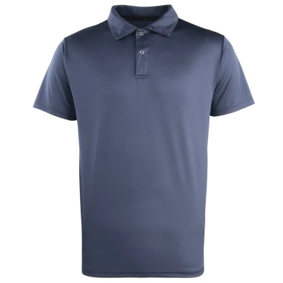 Image of Premier Unisex Coolchecker Studded Plain Polo Shirt (Navy) Size 3XL
