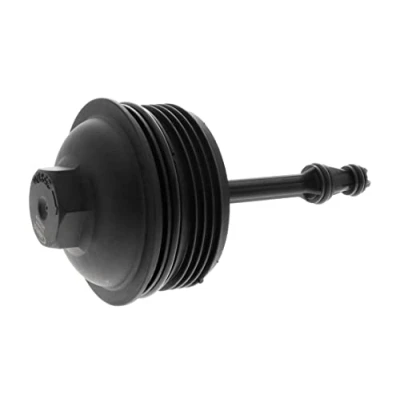 Image of 03P115433, 03P115433A Cover, oil filter housing VAICO V10 5537 VOLKSWAGEN: Polo V Hatchback, SKODA: Fabia 2
