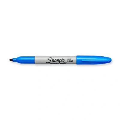 Image of SHARPIE Fine Point Permanent Markers, Techno Blue, 1 Count