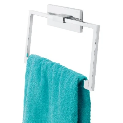 Image of Tiger Safira Towel Ring, Metal, Chrome, 25 x 18.5 3.4 cm