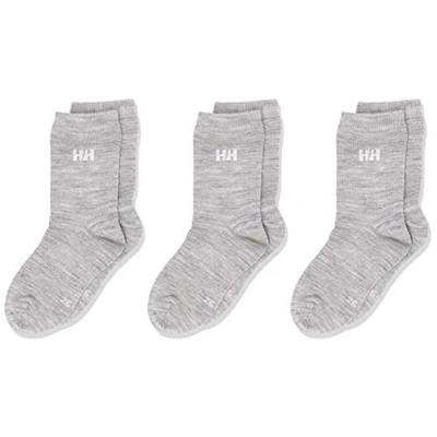 Image of Helly Hansen Children&#039;s Wool Basic Socken Socks, Grey Melange, 26 28