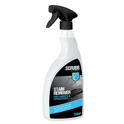 Image of SCRUBB Stain Remover, Destroys Spots &amp; Stains, For Carpets, Fabrics, Upholstery Clothing, 750ml Trigger Spray