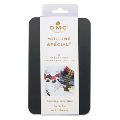 Image of DMC Embroidery Floss Tin 8.7yd 24/Pkg Black