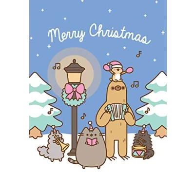 Image of Pusheen Christmas Carolling Blank Card PUSHX12