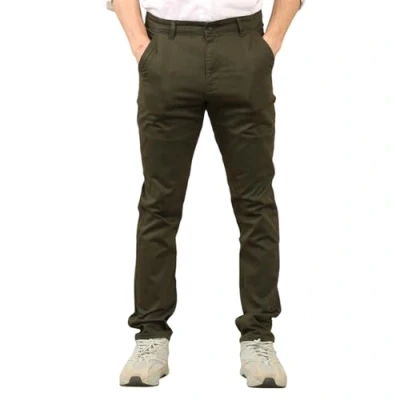 Image of MYT Mens Chinos Trousers Slim Fit Cotton Stretch Chino Pants All Waist Sizes (UK, &amp; Inseam, 38, 32, Olive Green)