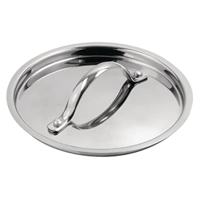 Image of Vogue Y423 Tri Wall Lid, Stainless Steel, 160 mm, 6.5 Diameter, Fits Y245\