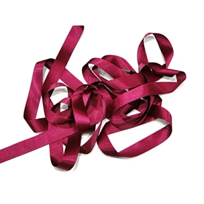 Image of Berisfords Wine Red 15mm Double Sided Satin Ribbon 100% Polyester Yarn (1 Meter)