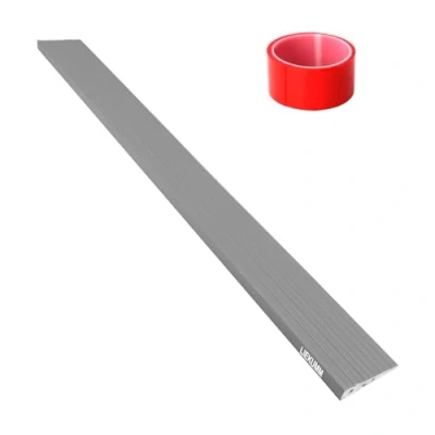 Image of LIEKUMM 2cm Rise Threshold Ramp, Cuttable Wheelchair 800kg Capacity Ramps for Wheelchairs, Bathroom, Door Ramp With Threading Groove, Grey
